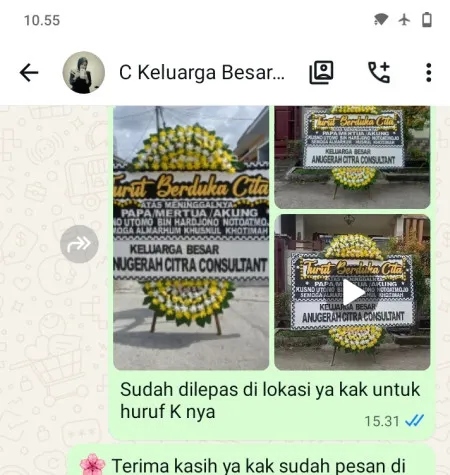 Pengiriman Papan Bunga Duka Tanjungkerta Kroya
